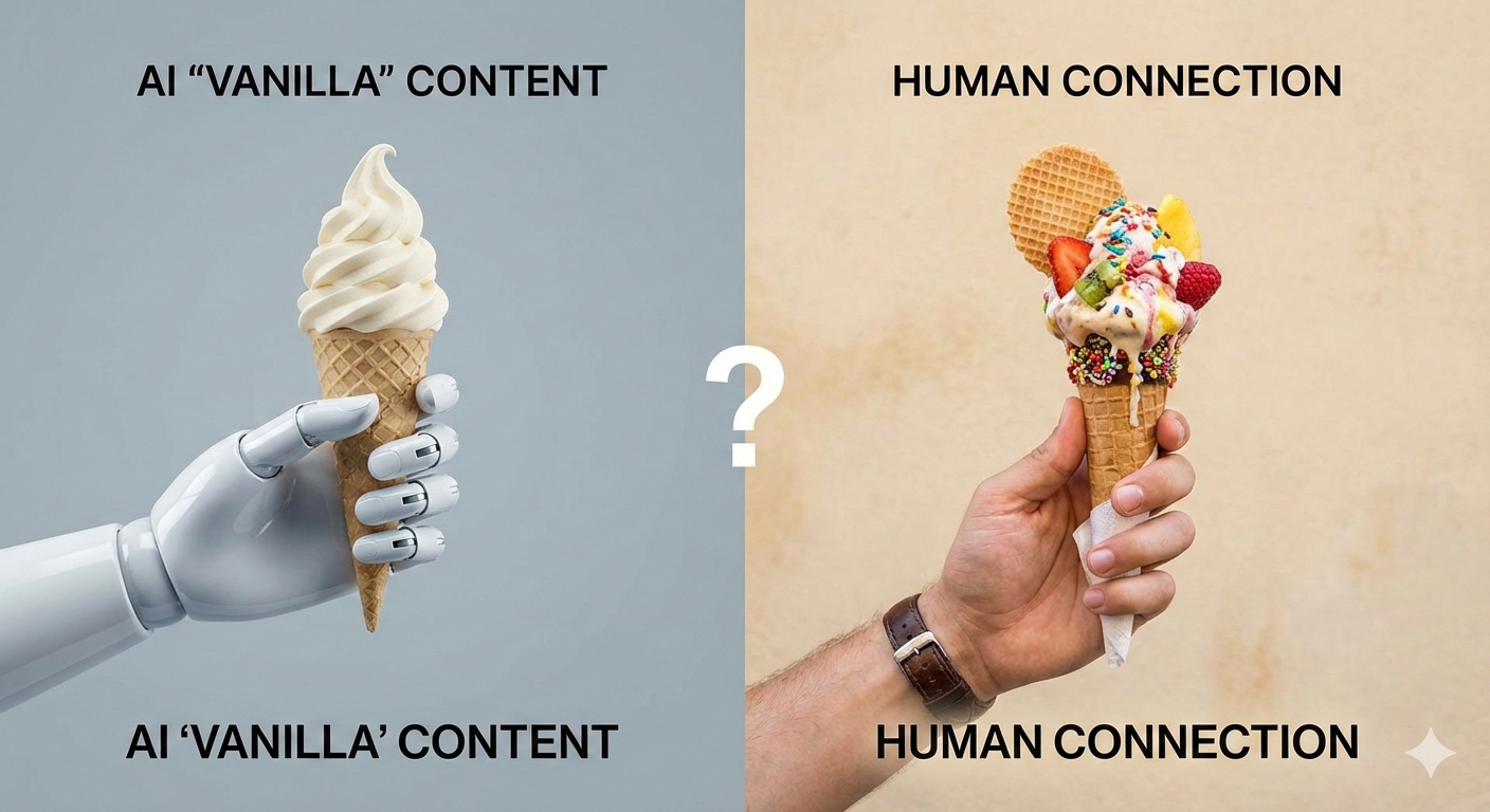 L’AI ti renderà inutile? Il paradosso del “Vanilla Marketing” e l’unica skill che ti salverà nel 2025